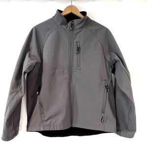 Landway Grey Soft Shell Coat Full Zip CHK1 Genentech Outdoors Outerwear